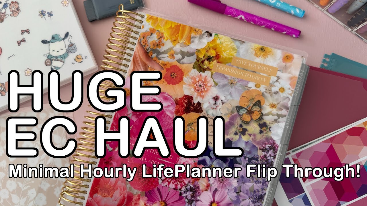Erin Condren Memorial Day Sale Haul 2025 | LifePlanner Minimal Hourly Flip Through + New Accessories