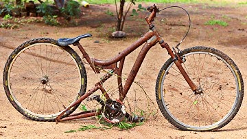 Old and Rusted Mountain Bicycle Restoration