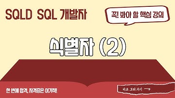 [SQLD SQL 개발자 이론+기출문제] 식별자 (2)