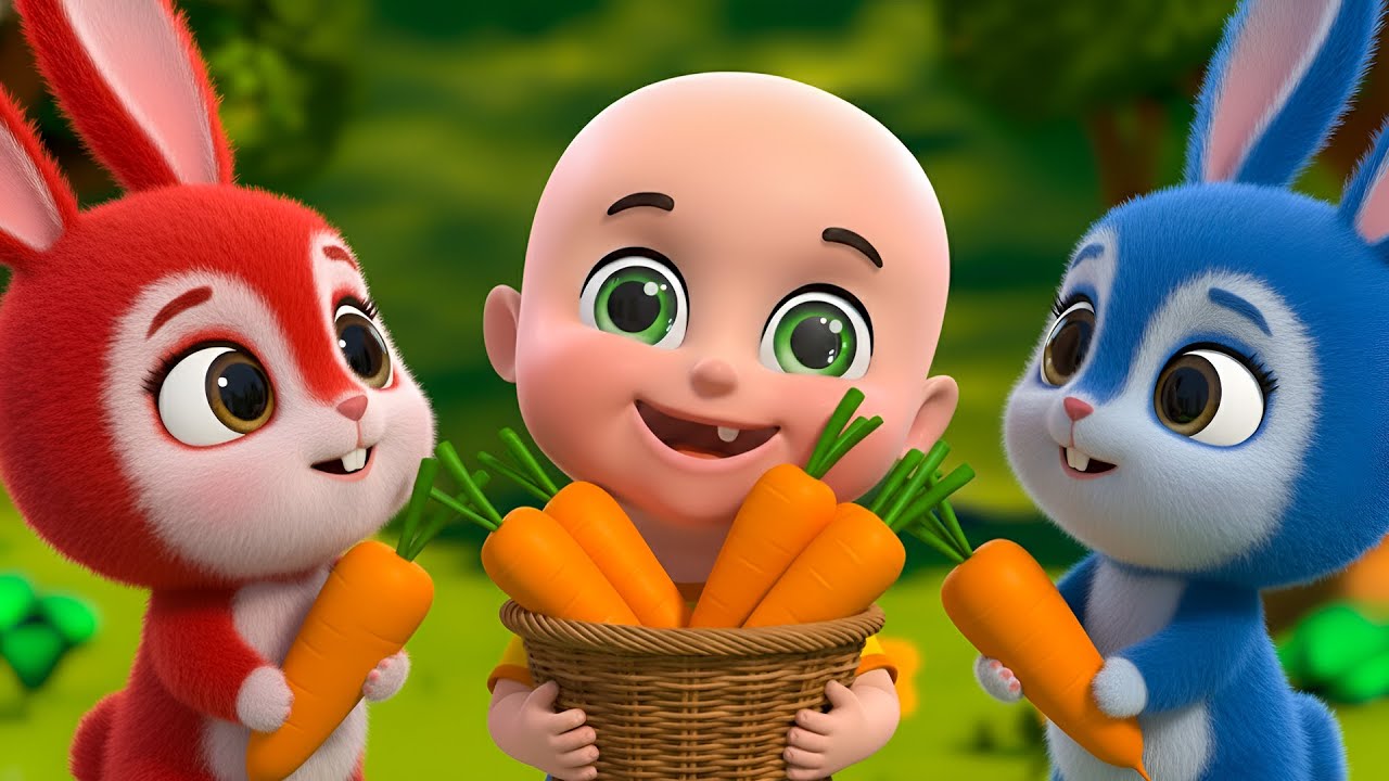 Baby Bunnies Chasing Baby Bobo for Carrot Song New Compilation | Baby Cartoon & Kids Songs Baby Bobo