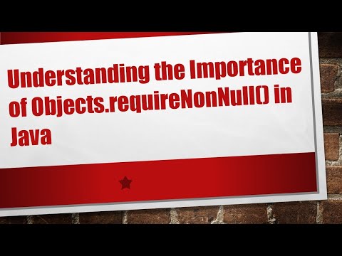 Understanding the Importance of Objects.requireNonNull() in Java