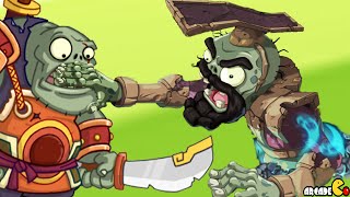 Plants Vs Zombies 2: ZOMBOSS GENERAL Vs ZOMBOSS Qing Shi Huang Bamboo Brother! (PVZ 2 China Version)