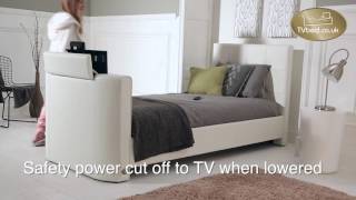 Alpha Single TV Bed in white or black