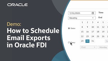 How to Schedule Email Exports in Oracle Fusion Data Intelligence