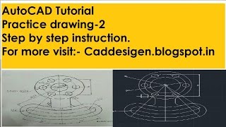 AutoCAD tutorial | Practice Drawing 2| Full step by step instruction| Quadrant