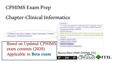 CPHIMS Exam Prep, Chapter -Clinical informatics (Medical Informatics, Health Informatics)