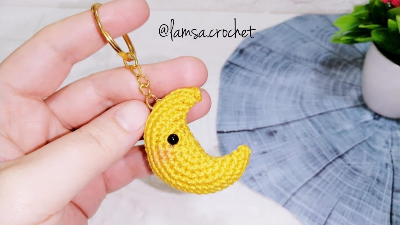 🌛ميدالية هلال رمضان كروشيه 🌛 subtitle English