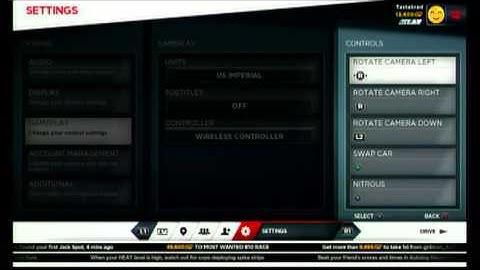Need for Speed Most Wanted 2 - Settings