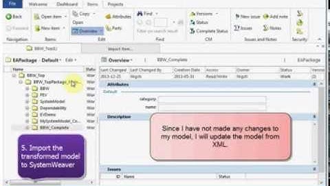 EAST-ADL Model Transformation (SystemWeaver to EAXML transformation)