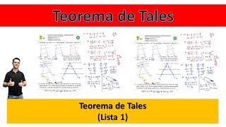 Teorema de Tales - Lista 1 (Resolução de Exercícios)