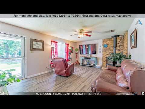 9911 County Road 1220, Malakoff, TX home video tour