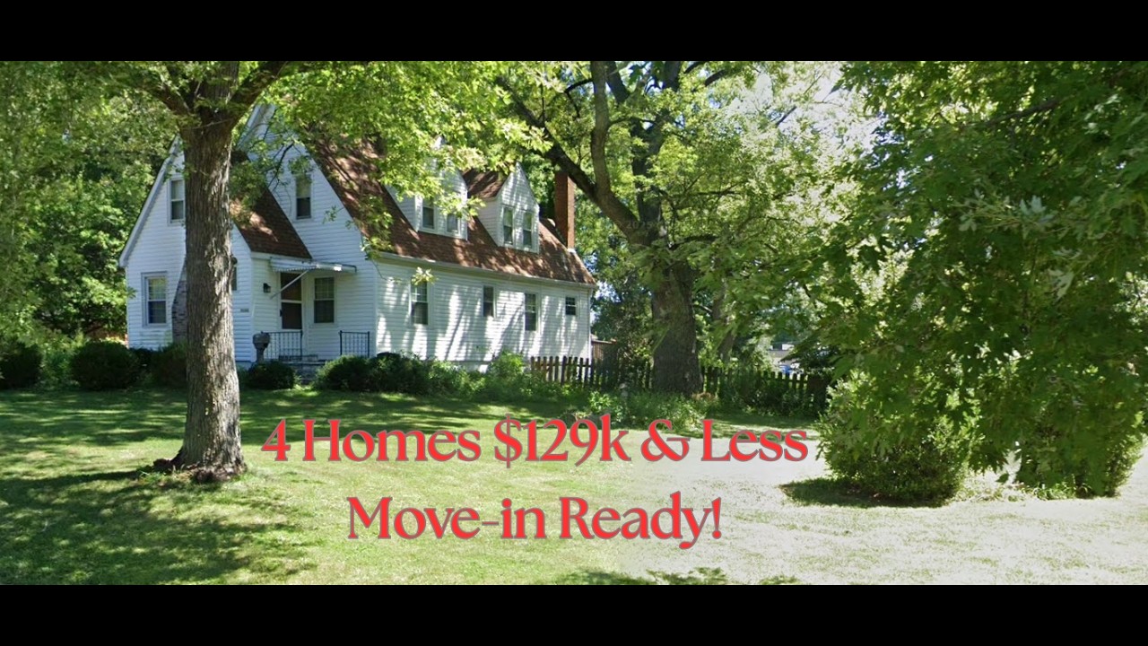 4 Move-in Ready Homes $129k & Less, 4 states