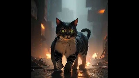 Mecha Mech Robots in the Sky Anthropomorphic cat surrounded by fractals Cat Cute Feline Mouse Catche