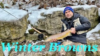 Winter centrepin fishing for browns and cohos