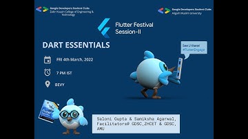 Flutter Festival GDSC AMU - Dart Essentials