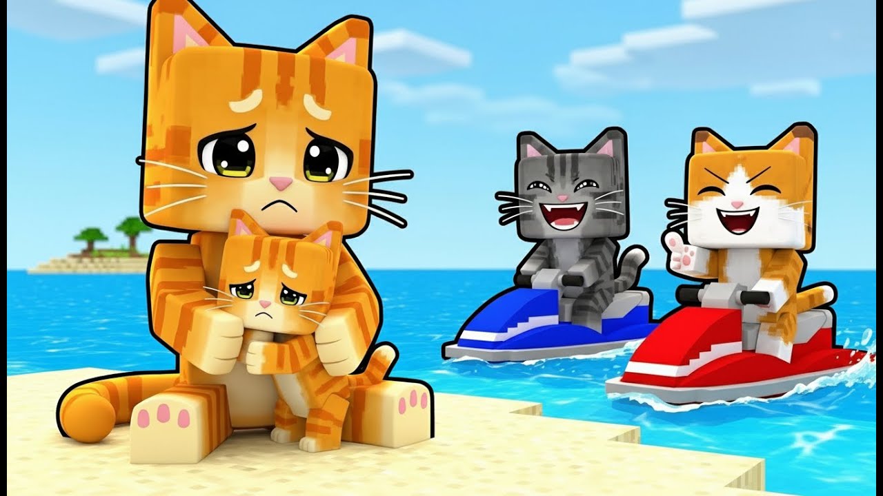 No Money for a Water Bike… 💔 | Mom Cat’s Surprise Brings Ginger Joy 🌊🏍️