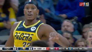 Myles Turner with a HUGE putback slam over 3 Pelicans