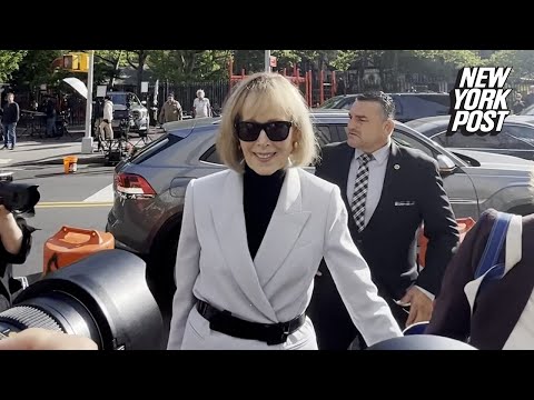 E. Jean Carroll arrives at court for Trump rape, defamation trial | New York Post