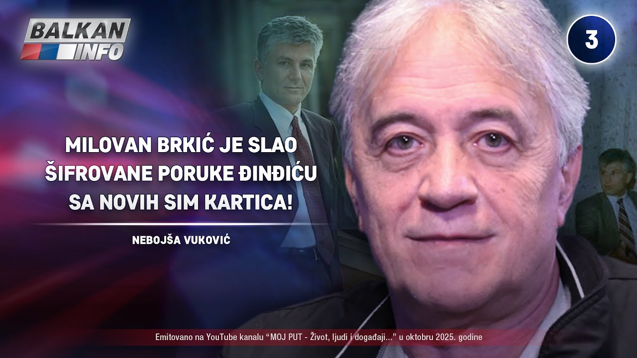 INTERVJU: Nebojša Vuković – Brkić je slao šifrovane poruke Đinđiću sa novih SIM kartica! (4.10.2025)