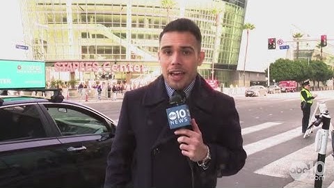 Fans gather outside Kobe and Gianna Bryant Memorial Service in Los Angeles