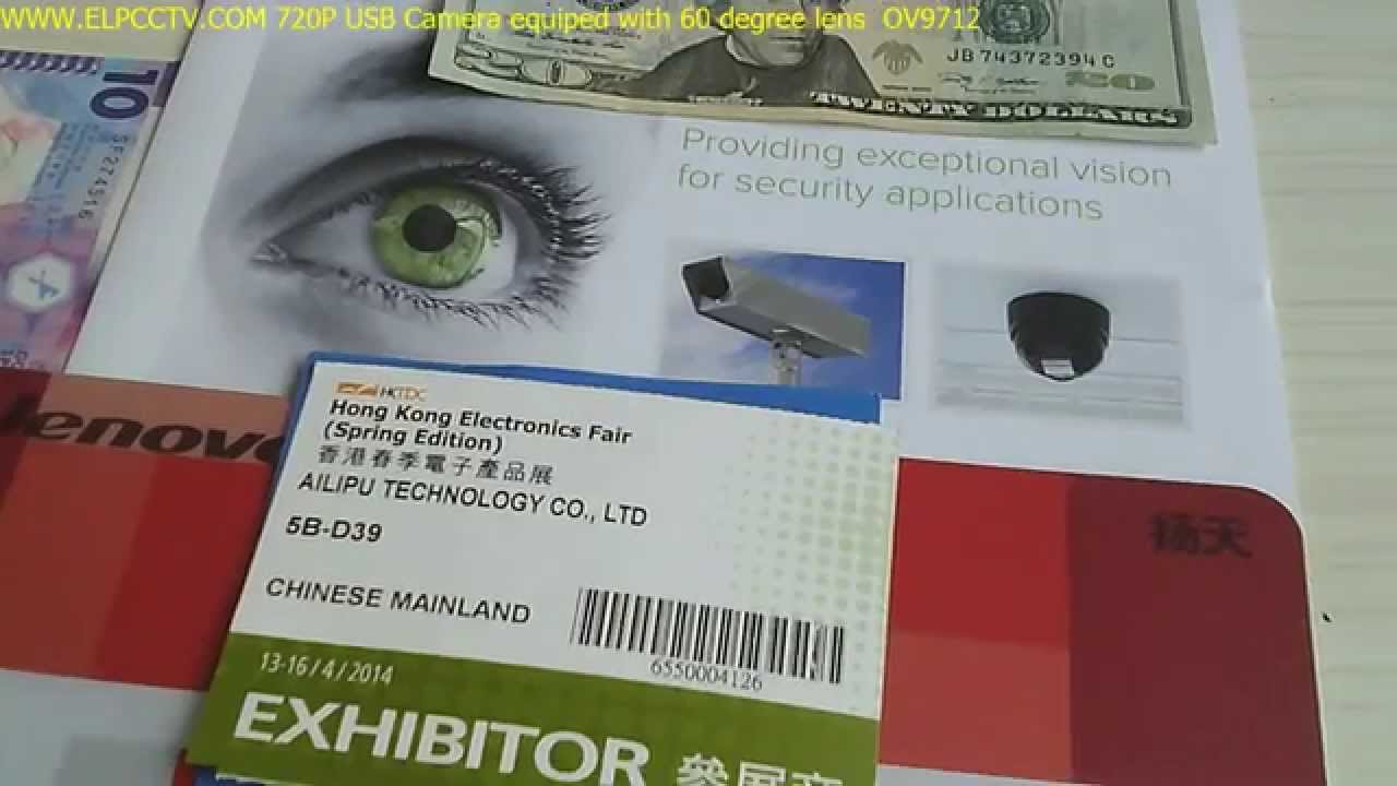 720P USB Camera equiped with 60 degree lens  OV9712
