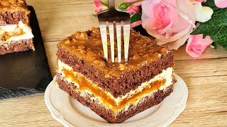 You've never eaten such a delicious chocolate cake with caramel! DELICIOUS! 😋🎂