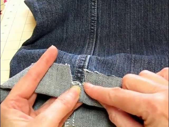 👖 Shorten Jeans by Hand & Keep the Original Hem! Easy way to take up jeans  without a sewing machine 