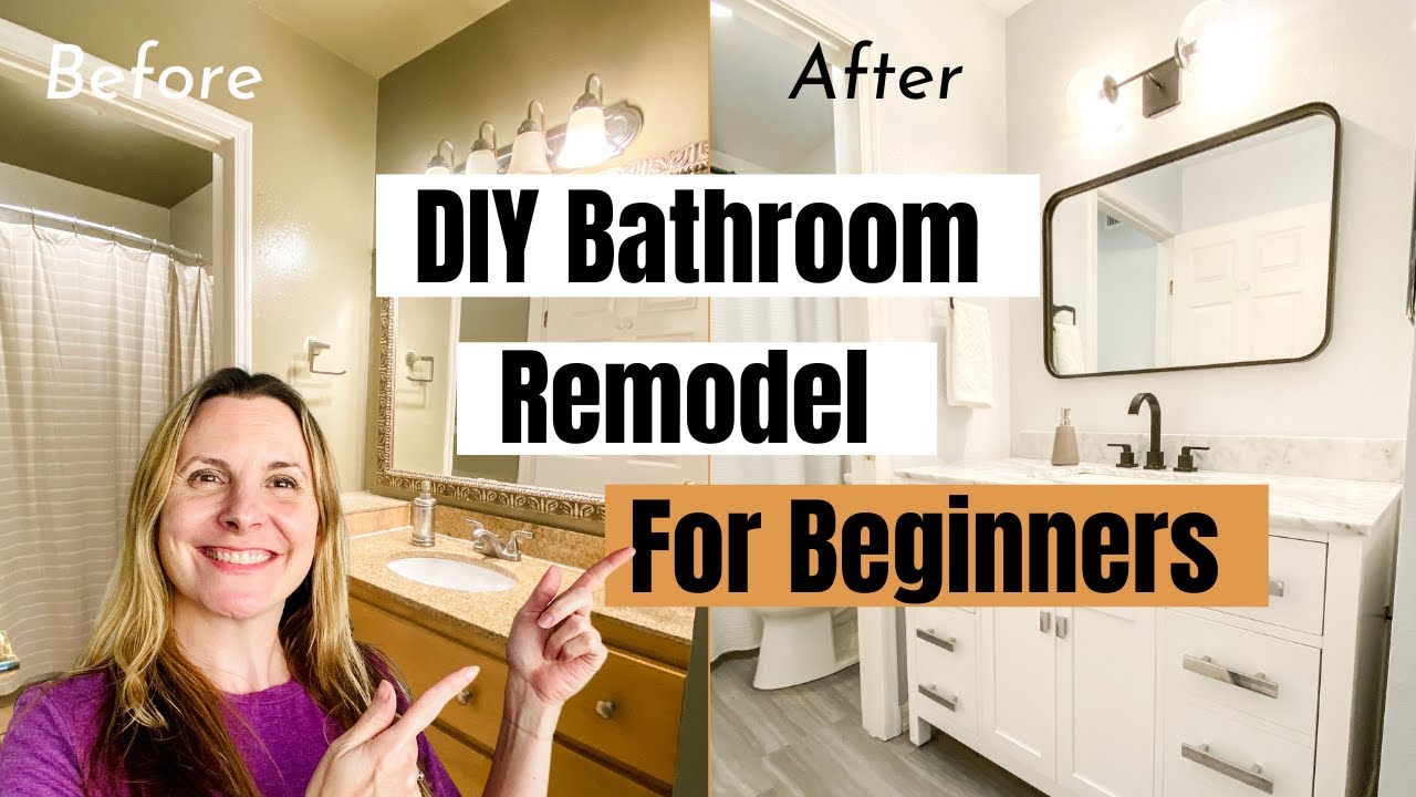 DIY Bathroom Remodel - For Beginners - YouTube