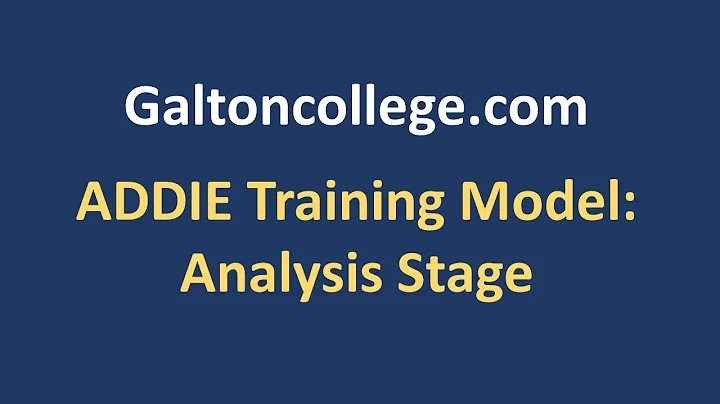 ADDIE Training Model: Analysis Stage