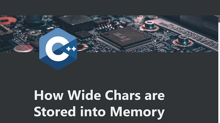 How C++ Wide Chars (wchar_t) are Stored into Memory