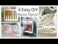 4 Home Decor: Finger Crochet Blanket, Shadow box, Chunky blanket, Painted furniture| ASMR home decor