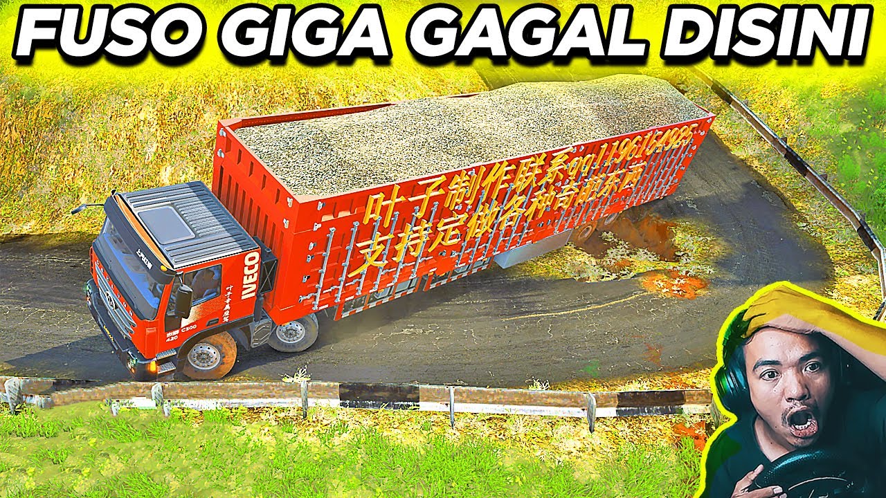 Tikungan Maut!! Fuso Giga Truk Cina Siapa Yang Paling Kuat? - Spintires Mudrunner