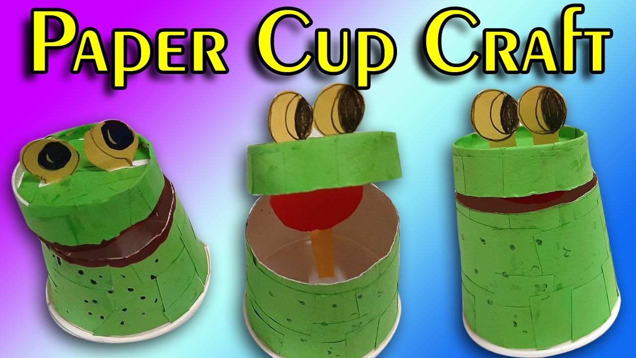 How to Make Paper Cup Frog Simple Paper Craft Hand Craft DIY Craft