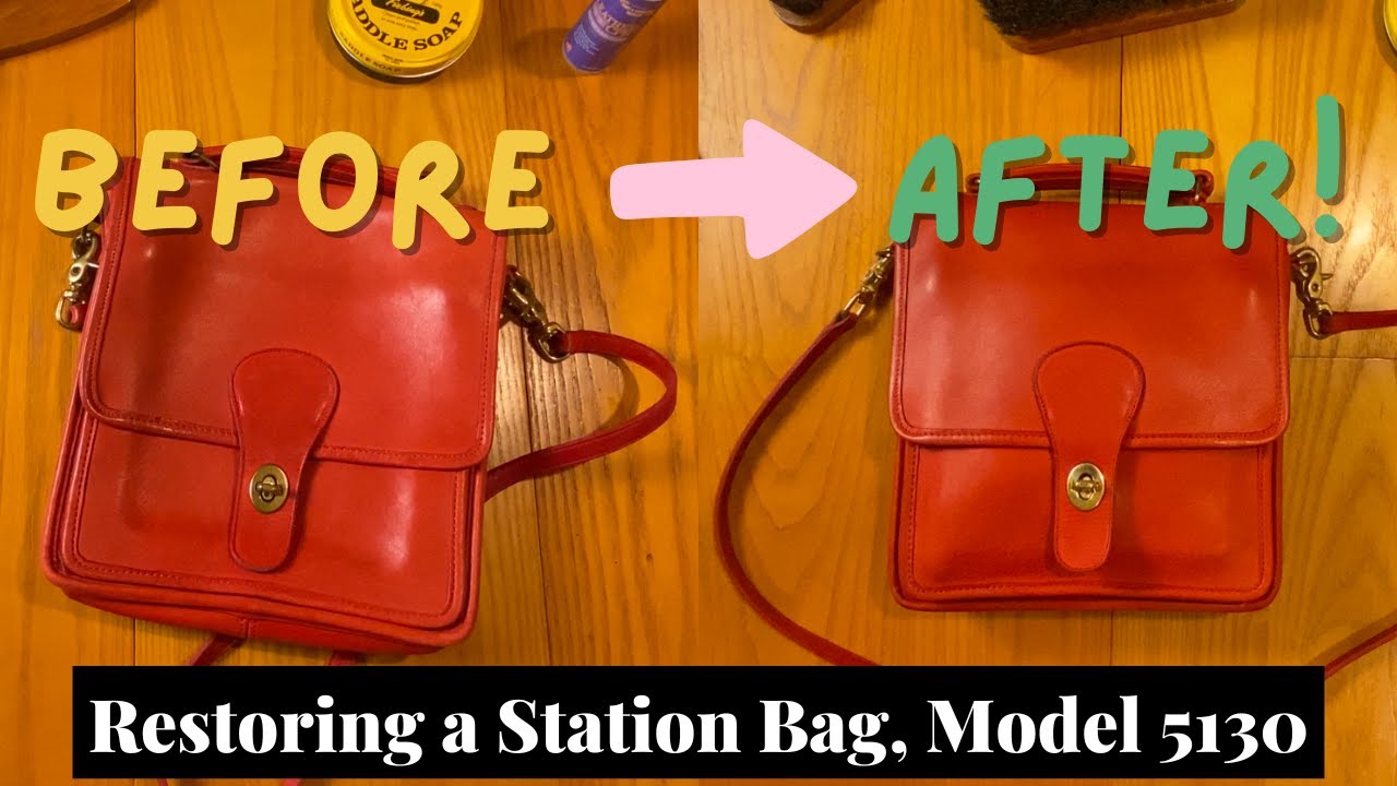 クリーニング済 old coach 5130 Station Bag USA COACH - 美品COACH 