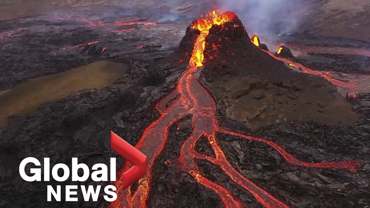 Iceland volcano erupts: See images of flowing lava, smoke from ...