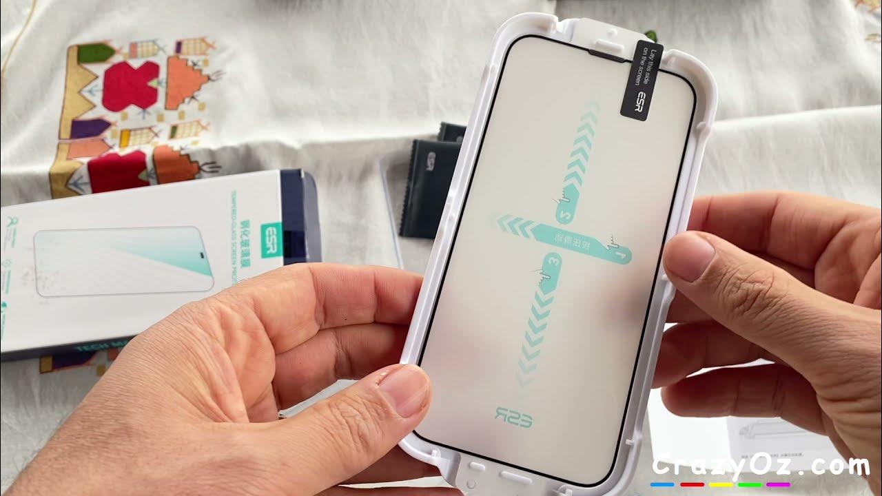 ESR Screen Protector for iPhone 13 Pro Unboxing and review YouTube