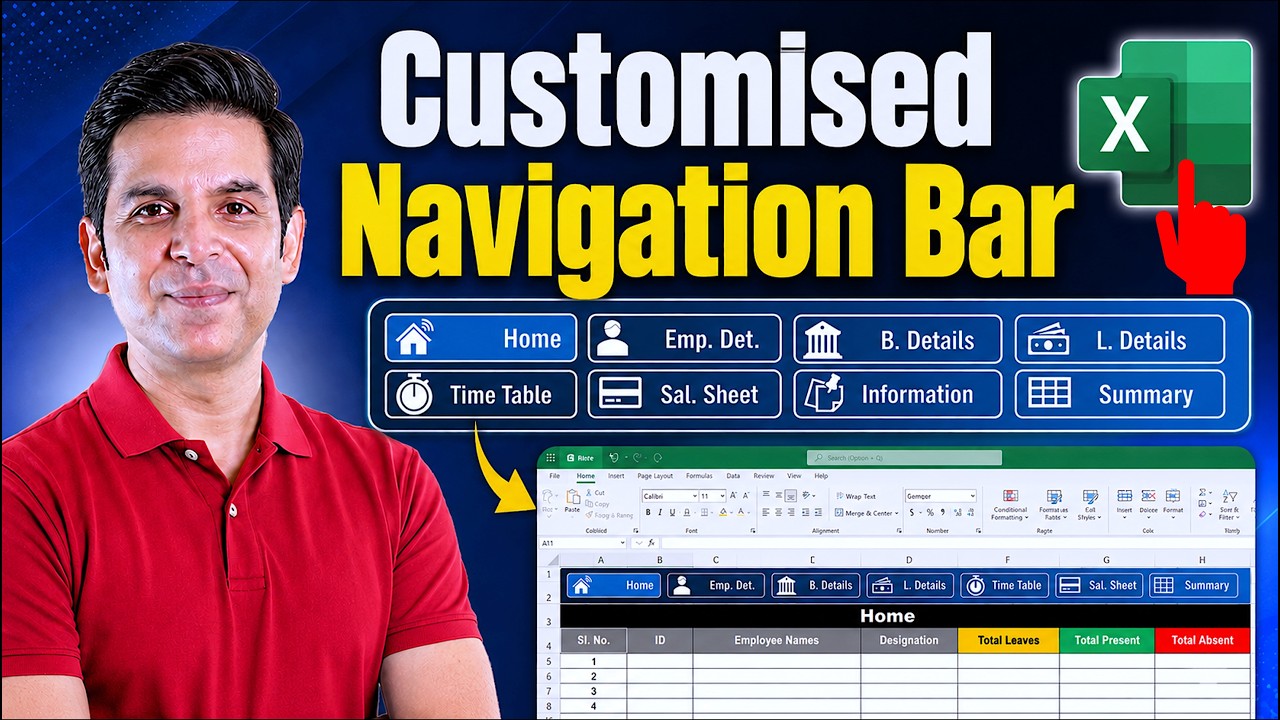 Create Your Customised Tabs / Buttons in Excel (No VBA) - YouTube