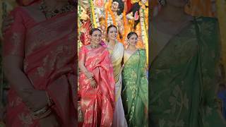 Rani Mukherjee,  Tanisha Mukherjee, Kajol Devgan setting sibling goals at Durga Puja | ProMedia
