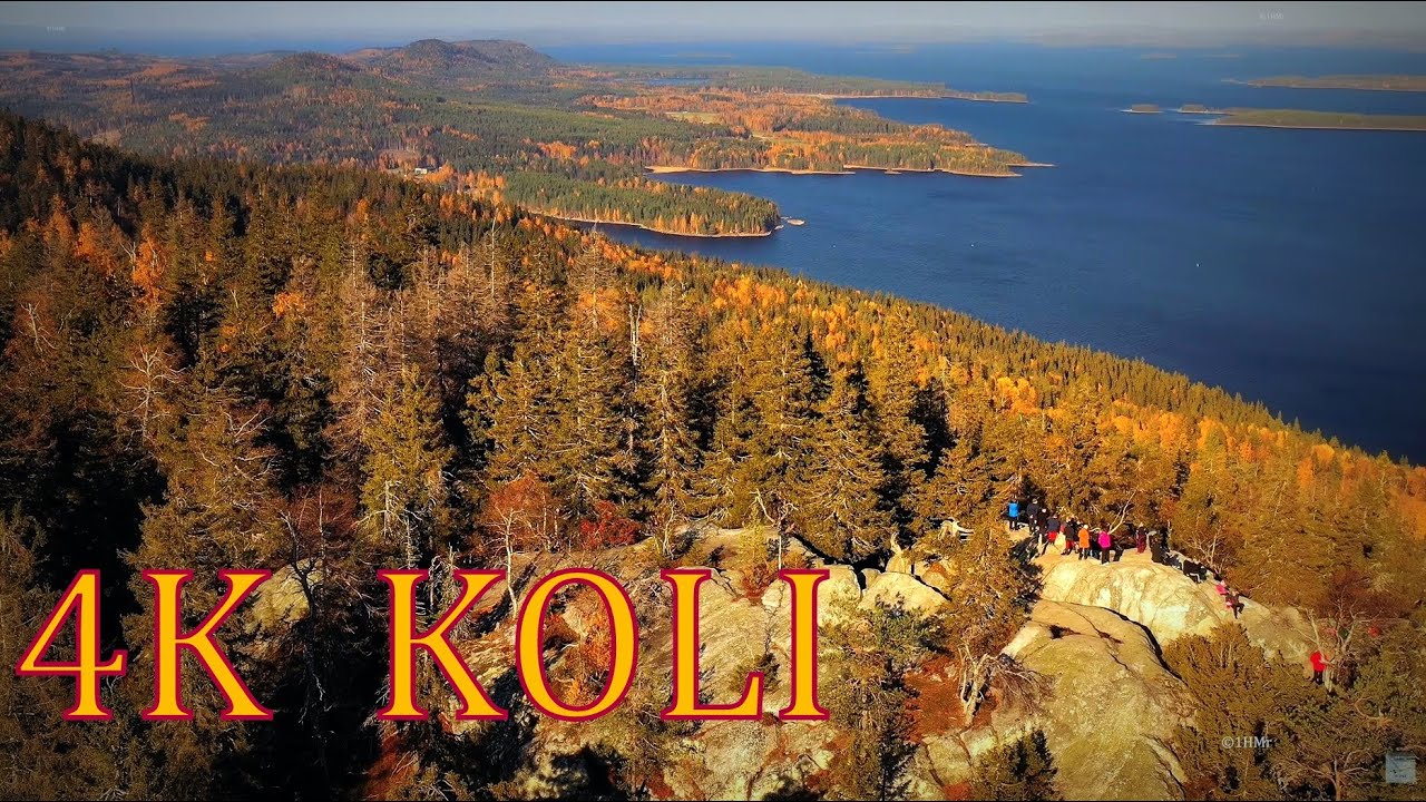 Koli upeat syksyn värit ilmasta 4K Suomi ilmasta drone