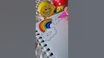 🌈 ☁ Rainbow border design #shorts #design