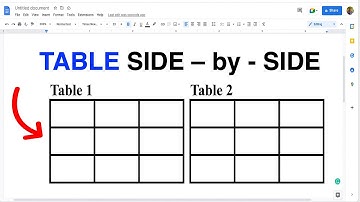 How to Put Two Tables Side by Side in Google Docs