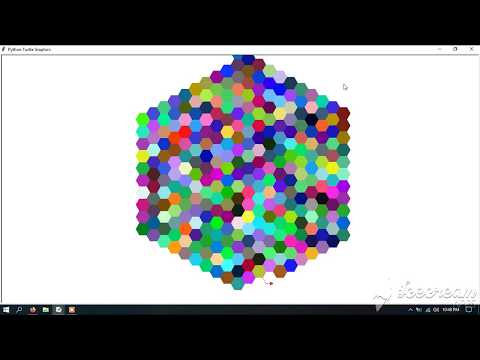 Honeycomb using Python Turtle Graphic.