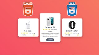 Creative product Card hover effect | HTML & CSS