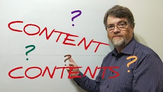 English Tutor Nick P Lesson (461) The Difference Between Content and Contents