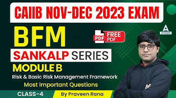 CAIIB 2023 | Bank Financial Management |  BFM Module B | Risk & Basic Risk Management Framework #4
