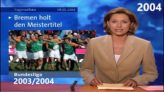 Ard 08052004 - Tagesschau Zur Sensationellen Meisterschaft Des Sv Werder Bremen Beim Fc Bayern