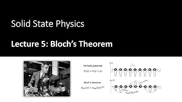 2024 固態物理 Solid State Physics - Lecture 5 - Bloch