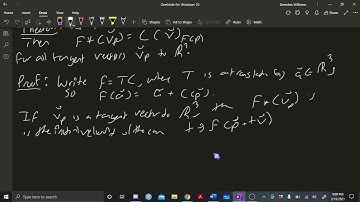 Tangent Maps of Isometries: Section 3.2