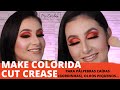 Maquiagem Colorida - Cut Crease - para Pálpebras Caídas e Gordinhas (olhos pequenos)