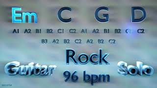 Guitar Solo in E Minor - C G D - Rock - 96 bpm - YouTube